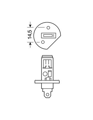 H1 ΑΛΟΓΟΝΟΥ 12V/100W 62.5mm P14,5s ΤΕΜ1
