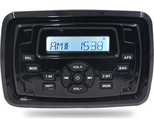HASDA MP3 PLAYER 155X105mm - 12V - 4X45W ΜΕ ΡΑΔΙΟΦΩΝΟ/USB/BLUETOOTH (ΑΔΙΑΒΡΟΧΟ/ΜΑΥΡΟ)