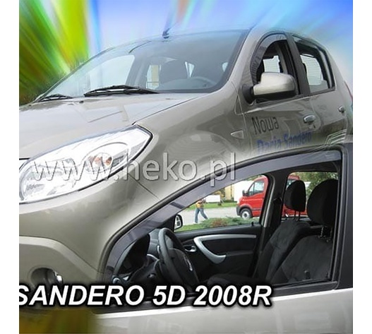 ΑΝΕΜΟΘΡΑΥΣΤΕΣ ΓΙΑ DACIA SANDERO / STEPWAY I 5D 2008-2012 ΖΕΥΓΑΡΙ ΑΠΟ ΕΥΚΑΜΠΤΟ ΦΙΜΕ ΠΛΑΣΤΙΚΟ HEKO - 2 ΤΕΜ.