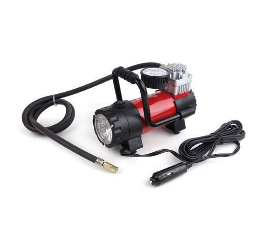 Amio - ΚΟΜΠΡΕΣΕΡ ΑΕΡΑ ΕΛΑΣΤΙΚΩΝ ΜΕΤΑΛΛΙΚΟΣ ACOMP-06 12V 100psi 7bar 28l/min ΜΕ ΦΙΣ ΑΝΑΠΤΗΡΑ ΚΑΙ ΚΑΛΩΔΙΟ 300cm ΚΑΙ ΦΑΚΟ LED - 1 ΤΕΜ. (02180/AM)