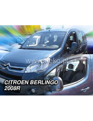 ΑΝΕΜΟΘΡΑΥΣΤΕΣ ΓΙΑ CITROEN BERLINGO/ PEUGEOT PARTNER 2008-2018 ΖΕΥΓΑΡΙ ΑΠΟ ΕΥΚΑΜΠΤΟ ΦΙΜΕ ΠΛΑΣΤΙΚΟ HEKO - 2 ΤΕΜ.