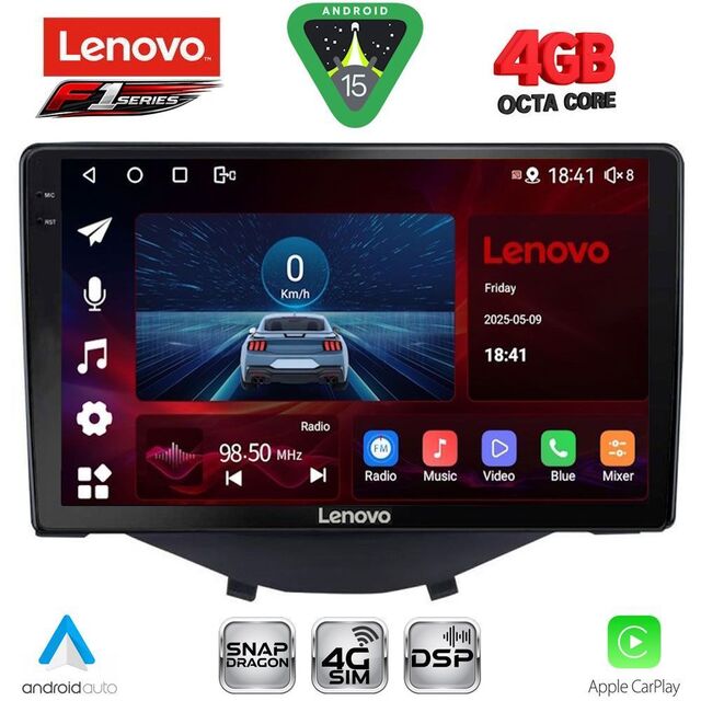 LENOVO SSQ 9715_CPA CLIMA-A/C (9inc) MULTIMEDIA TABLET for CITROEN C1-PEUGEOT 108-TOYOTA AYGO mod. 2014-2022