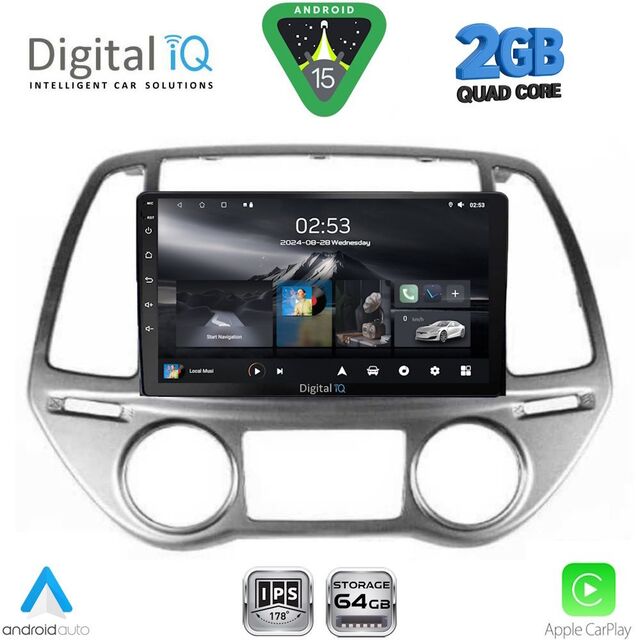 DIGITAL IQ RSD 1227_CPA CLIMA (9inc) MULTIMEDIA TABLET for HYUNDAI i20 mod. 2008-2012