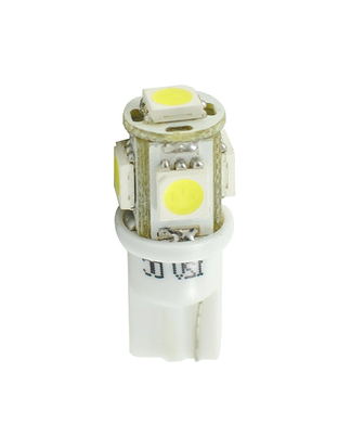 T10 W5W 12V W2,1x9,5d LED 5xSMD5050 ΛΕΥΚΟ (ΚΑΡΦΩΤΟ ΑΚΑΛΥΚΟ) 1ΤΕΜ. M-TECH