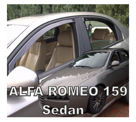 ΑΝΕΜΟΘΡΑΥΣΤΕΣ ΓΙΑ ALFA ROMEO 159 4D SEDAN 2005-2011 ΣΕΤ ΑΥΤΟΚΙΝΗΤΟΥ ΑΠΟ ΕΥΚΑΜΠΤΟ ΦΙΜΕ ΠΛΑΣΤΙΚΟ HEKO - 4 ΤΕΜ.