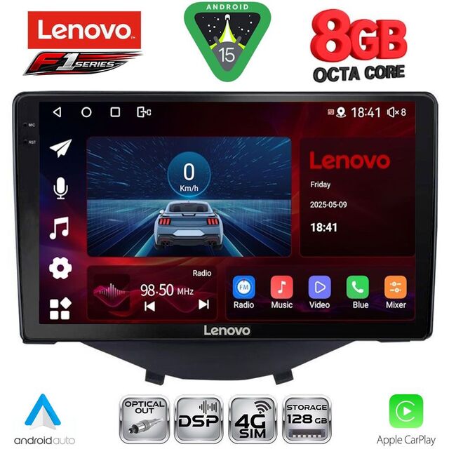 LENOVO SSR 10715_CPA CLIMA-A/C (9inc) MULTIMEDIA TABLET for CITROEN C1-PEUGEOT 108-TOYOTA AYGO mod. 2014-2022