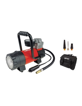 Amio - ΚΟΜΠΡΕΣΕΡ ΑΕΡΑ ΕΛΑΣΤΙΚΩΝ ΜΕΤΑΛΛΙΚΟΣ ACOMP-06 12V 100psi 7bar 28l/min ΜΕ ΦΙΣ ΑΝΑΠΤΗΡΑ ΚΑΙ ΚΑΛΩΔΙΟ 300cm ΚΑΙ ΦΑΚΟ LED - 1 ΤΕΜ. (02180/AM)
