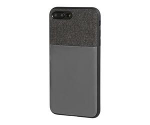 APPLE iPHONE 7 PLUS ΚΑΙ 8 PLUS ΘΗΚΗ ΚΙΝΗΤΟΥ DUO POCKET ΜΑΥΡΟ-ΓΚΡΙ ΜΑΓΝΗΤΙΚΗ SILVER LINE