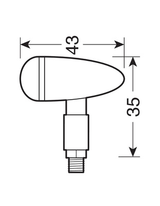 ΦΛΑΣ ΜΟΤΟ DROP 12V SMD LED (35x43mm) ΧΡΩΜΙΟ -2 ΤΕΜ.