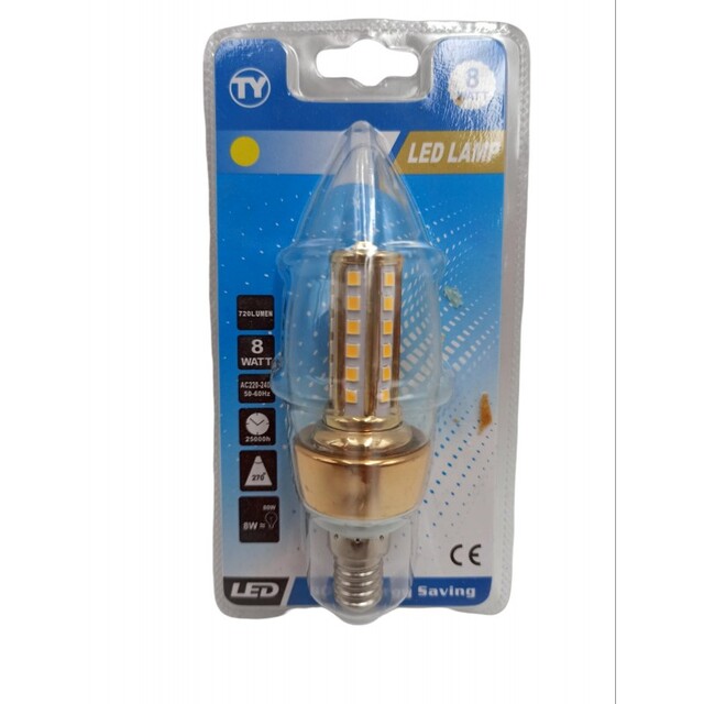 LED ΛΑΜΠΑ Ε14/8W/3000K 5919