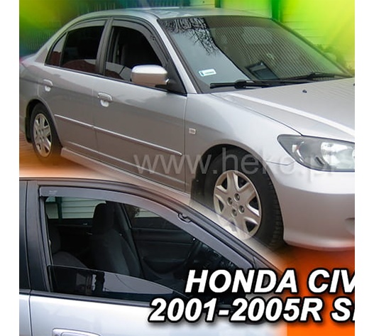 ΑΝΕΜΟΘΡΑΥΣΤΕΣ ΓΙΑ HONDA CIVIC VII 4D SEDAN 2001-2005 ΖΕΥΓΑΡΙ ΑΠΟ ΕΥΚΑΜΠΤΟ ΦΙΜΕ ΠΛΑΣΤΙΚΟ HEKO - 2 ΤΕΜ.