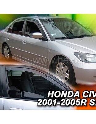 ΑΝΕΜΟΘΡΑΥΣΤΕΣ ΓΙΑ HONDA CIVIC VII 4D SEDAN 2001-2005 ΖΕΥΓΑΡΙ ΑΠΟ ΕΥΚΑΜΠΤΟ ΦΙΜΕ ΠΛΑΣΤΙΚΟ HEKO - 2 ΤΕΜ.
