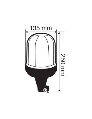 Φάρος βιδωτός  RL-2 12V/24V με DIN 135x250mm