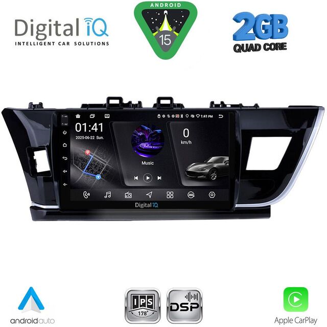 DIGITAL IQ RSF 4714BIG_CPA (10inc) MULTIMEDIA TABLET for TOYOTA COROLLA mod. 2013-2016