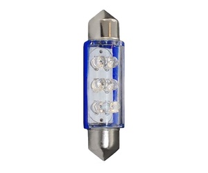 ΛΑΜΠΑΚΙΑ ΠΛΑΦΟΝΙΕΡΑΣ C5W/C10W 12V 0,66W SV8,5 41mm LED 6xFlux 3mm ΜΠΛΕ 1ΤΕΜ. M-TECH