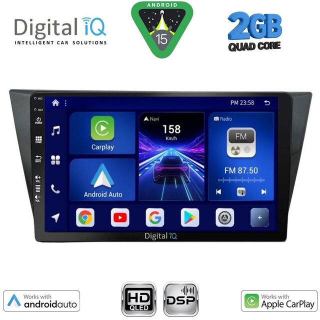 DIGITAL IQ BXC 3761_CPAA (10inc) MULTIMEDIA TABLET for  VW TIGUAN  mod. 2016-2024