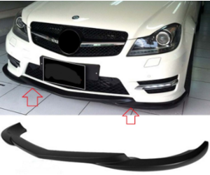 Lip spoiler μαύρο πλαστικό γυαλιστερό - Mercedes-Benz W204 AMG 2011-2014