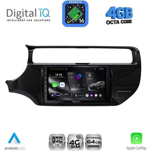 DIGITAL IQ RTG 6315_CPA (9inc) MULTIMEDIA TABLET for KIA RIO mod. 2015-2018