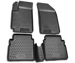 ΠΑΤΑΚΙΑ ΣΕ ΣΚΑΦΗ TPE ΛΑΣΤΙΧΟ ΓΙΑ CHEVROLET AVEO 2003-2011  ΣΕ ΑΝΘΡΑΚΙ ΣΚΟΥΡΟ ΓΚΡΙ ΧΡΩΜΑ NOVLINE - 4 ΤΕΜ.