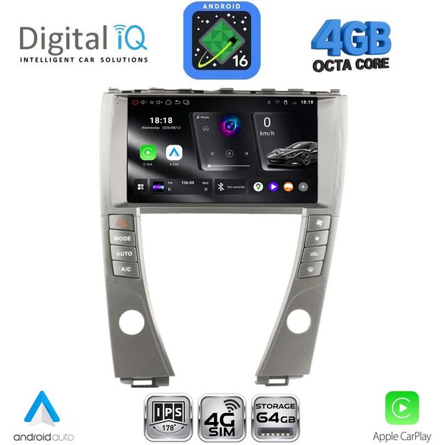 DIGITAL IQ RTG 6342B_CPA (9inc) MULTIMEDIA TABLET for LEXUS ES mod. 2006-2013