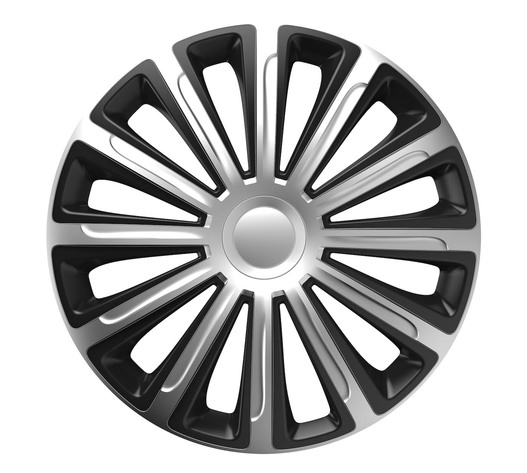 Amio - ΤΑΣΙΑ 16" HUBCAP TREND SILVER BLACK - ΣΕΤ ΣΕ ΚΟΥΤΙ - 4 ΤΕΜ. (6858/AM)