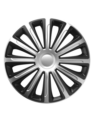 Amio - ΤΑΣΙΑ 16" HUBCAP TREND SILVER BLACK - ΣΕΤ ΣΕ ΚΟΥΤΙ - 4 ΤΕΜ. (6858/AM)