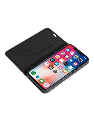APPLE iPHONE X ΘΗΚΗ ΚΙΝΗΤΟΥ CLUB ΜΑΓΝΗΤΙΚΗ ΜΑΥΡΗ ΔΕΡΜΑΤΙΝΗ GOLD LINE