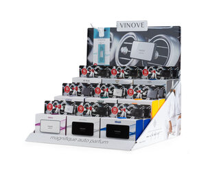 Amio – Χαρτινό Ράφι Display με 18 Αρωματικά Αυτοκινήτου VINOVE για Φρεσκάδα & Καθημερινή Χρήση – Σετ 18 Τεμ. (V0000/AM)