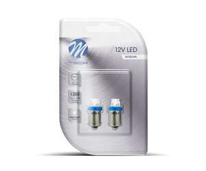 T4W 12V 0,96W BA9s (ΜΙΝΙΟΝ) LED 4xLED 3mm ΜΠΛΕ BLISTER 2ΤΕΜ. M-TECH
