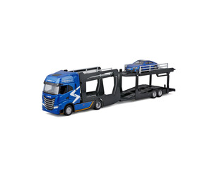 Lampa - Μινιατούρα νταλίκα Iveco S-Way με καρότσα αυτοκινήτων & Audi RS E-Tron 1:43 Burago - 1 τεμ. (L.BU31475)