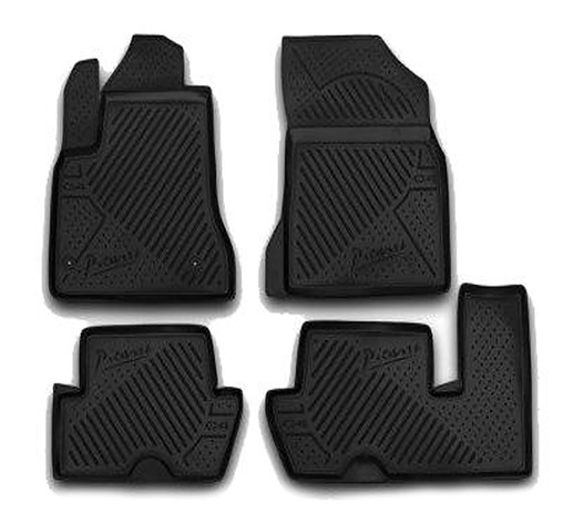 ΠΑΤΑΚΙΑ ΣΕ ΣΚΑΦΗ TPE ΛΑΣΤΙΧΟ ΓΙΑ CITROEN C4 PICASSO 5D 2006-2013  ΣΕ ΜΑΥΡΟ ΧΡΩΜΑ NOVLINE - 4 ΤΕΜ.