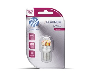 ΛΑΜΠΑΚΙ PY21W 12/24V 21W BAU15s 15x2835SMD 210lm ΜΟΝΟΠΟΛΙΚΟ ΠΑΡΑΚΕΝΤΡΟ CAN-BUS PLATINUM ΠΟΡΤΟΚΑΛΙ - 1 ΤΕΜ.