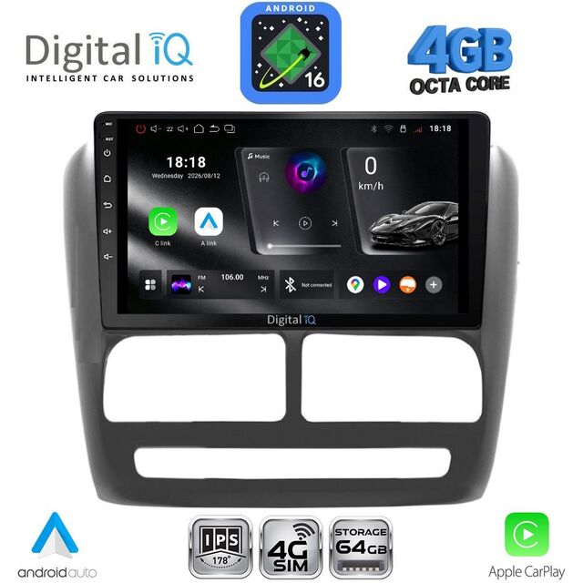 DIGITAL IQ RTG 6137_CPA (9inc) MULTIMEDIA TABLET for FIAT DOBLO mod. 2010-2015