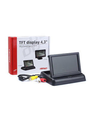 Amio - ΟΘΟΝΗ TFT LCD ΑΝΑΔΙΠΛΟΥΜΕΝΗ ΑΥΤΟΚΙΝΗΤΟΥ 4,3" - 12V - 1 τεμ. (02484/AM)