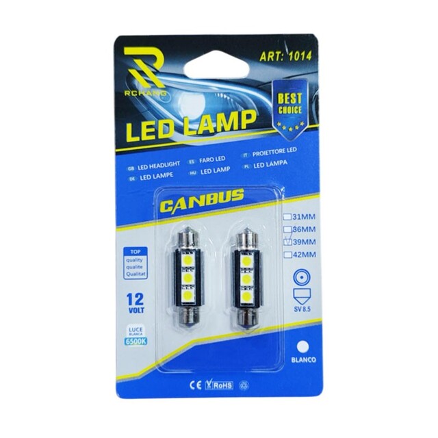 LED CANBUS ΛΑΜΠΕΣ ΑΥΤΟΚΙΝΗΤΟΥ 12V 39MM XM0046-2