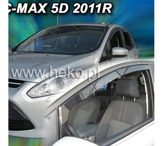 ΑΝΕΜΟΘΡΑΥΣΤΕΣ ΓΙΑ FORD C-MAX 5D 2011-2019 / GRAND C-MAX 5D 2011-2019 ΖΕΥΓΑΡΙ ΑΠΟ ΕΥΚΑΜΠΤΟ ΦΙΜΕ ΠΛΑΣΤΙΚΟ HEKO - 2 ΤΕΜ.