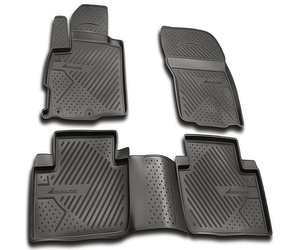 ΠΑΤΑΚΙΑ ΣΕ ΣΚΑΦΗ TPE ΛΑΣΤΙΧΟ ΓΙΑ CITROEN C-CROSSER 06/2007-2013  ΣΕ ΑΝΘΡΑΚΙ ΣΚΟΥΡΟ ΓΚΡΙ ΧΡΩΜΑ NOVLINE - 4 ΤΕΜ.