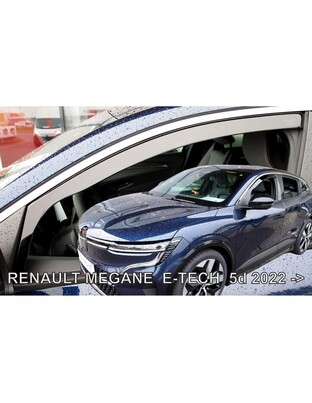 ΑΝΕΜΟΘΡΑΥΣΤΕΣ ΓΙΑ RENAULT MEGANE E-TECH 5D 2022+ ΣΕΤ ΑΥΤΟΚΙΝΗΤΟΥ ΑΠΟ ΕΥΚΑΜΠΤΟ ΦΙΜΕ ΠΛΑΣΤΙΚΟ HEKO - 4 ΤΕΜ.