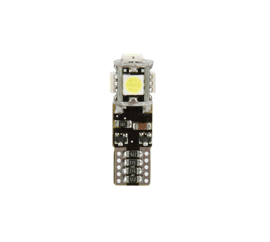 T10 W5W 12/30V W2,1x9,5d 80lm 5SMD LED ΛΕΥΚΟ (ΚΑΡΦΩΤΟ-ΤΡΙΠΛΟΕΣΤΙΑΚΟ- CAN-BUS) 2ΤΕΜ.