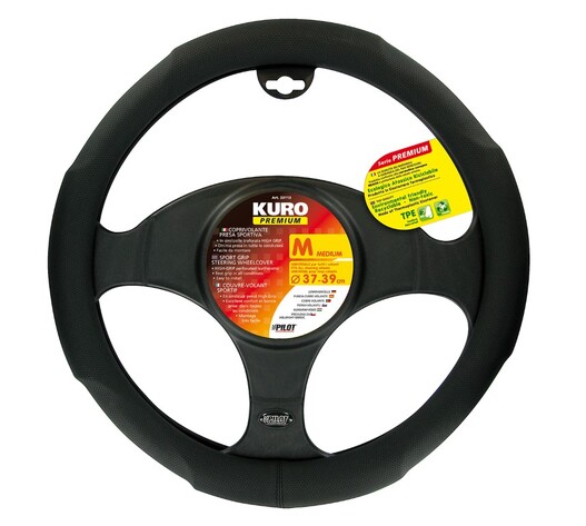 ΚΑΛΥΜΜΑ ΤΙΜΟΝΙΟΥ KURO PREMIUM M 37/39 cm ΜΑΥΡΟ ΑΠΟ ΑΟΣΜΟ, ΜΗ ΤΟΞΙΚΟ, ΟΙΚΟΛΟΓΙΚΟ ΚΑΙ ΑΝΑΚΥΚΛΩΣΙΜΟ ΔΙΑΤΡΗΤΟ TPE ΘΕΡΜΟΠΛΑΣΤΙΚΟ ΕΛΑΣΤΟΜΕΡΕΣ LAMPA - 1 ΤΕΜ.