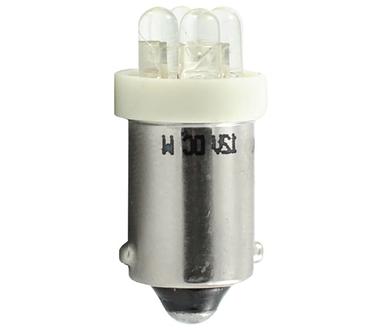 T4W 12V 0,96W BA9s (ΜΙΝΙΟΝ) LED 4xLED 3mm ΛΕΥΚΟ BLISTER 2ΤΕΜ. M-TECH