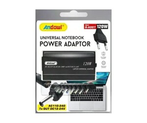 ANDOWL UNIVERSAL ΤΡΟΦΟΔΟΤΙΚΟ LAPTOP 120W ΜΕ 9 ΒΥΣΜΑΤΑ Q-A007
