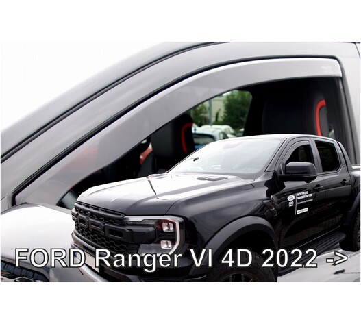 ΑΝΕΜΟΘΡΑΥΣΤΕΣ ΓΙΑ FORD RANGER 4D 2022+ /RAPTOR 2022+  ΣΕΤ ΑΥΤΟΚΙΝΗΤΟΥ ΑΠΟ ΕΥΚΑΜΠΤΟ ΦΙΜΕ ΠΛΑΣΤΙΚΟ HEKO - 4 ΤΕΜ.