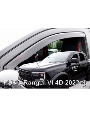 ΑΝΕΜΟΘΡΑΥΣΤΕΣ ΓΙΑ FORD RANGER 4D 2022+ /RAPTOR 2022+  ΣΕΤ ΑΥΤΟΚΙΝΗΤΟΥ ΑΠΟ ΕΥΚΑΜΠΤΟ ΦΙΜΕ ΠΛΑΣΤΙΚΟ HEKO - 4 ΤΕΜ.