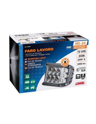 ΠΡΟΒΟΛΕΑΣ ΕΡΓΑΣΙΑΣ ΤΕΤΡΑΓΩΝΟΣ WL-24 12LED 36W 3000lm 9-32V (52x62x47mm) ΦΩΣ ΔΙΑΘΛΑΣΗΣ 3 ΟΨΕΩΝ -1ΤΕΜ.