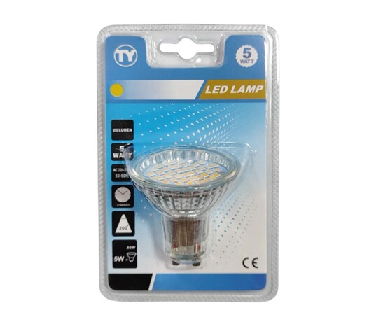 LED ΛΑΜΠΑ 5W ΘΕΡΜΟ ΦΩΣ GU10 LED-04836