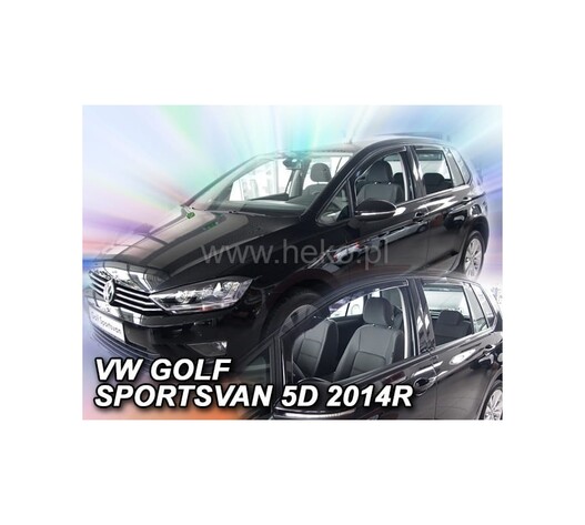 ΑΝΕΜΟΘΡΑΥΣΤΕΣ ΓΙΑ VW GOLF SPORTSVAN 5D 2014+ ΣΕΤ ΑΥΤΟΚΙΝΗΤΟΥ ΑΠΟ ΕΥΚΑΜΠΤΟ ΦΙΜΕ ΠΛΑΣΤΙΚΟ HEKO - 4 ΤΕΜ.