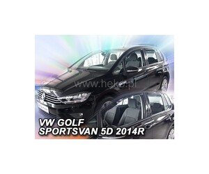 ΑΝΕΜΟΘΡΑΥΣΤΕΣ ΓΙΑ VW GOLF SPORTSVAN 5D 2014+ ΣΕΤ ΑΥΤΟΚΙΝΗΤΟΥ ΑΠΟ ΕΥΚΑΜΠΤΟ ΦΙΜΕ ΠΛΑΣΤΙΚΟ HEKO - 4 ΤΕΜ.