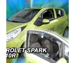 ΑΝΕΜΟΘΡΑΥΣΤΕΣ ΓΙΑ CHEVROLET SPARK M300 5D 2009-2022 ΖΕΥΓΑΡΙ ΑΠΟ ΕΥΚΑΜΠΤΟ ΦΙΜΕ ΠΛΑΣΤΙΚΟ HEKO - 2 ΤΕΜ.