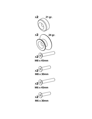 ΒΙΔΕΣ ΣΤΗΡΙΞΗΣ ΠΕΤΑΛΟΥ 6/8mm ΧΡΥΣΟ